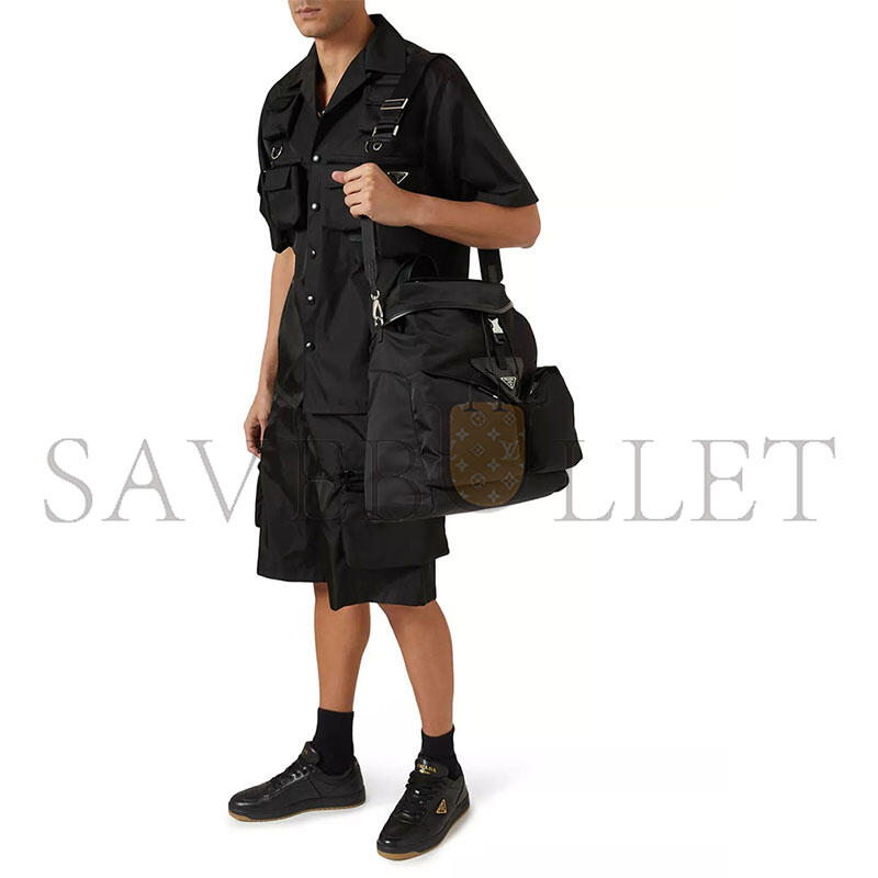 PRADA RE-NYLON LEATHER-TRIMMED BACKPACK 2VZ108 (45*38*18cm)